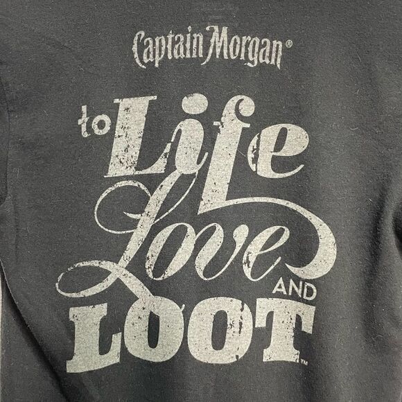 5 for $25🔥Captain Morgan "To Life Love and Loot" Black T-Shirt Medium - Picture 4 of 6